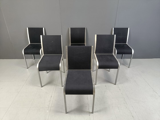 Image 1 of Vintage Postmodern Belgian Dining Chairs, 1990S 