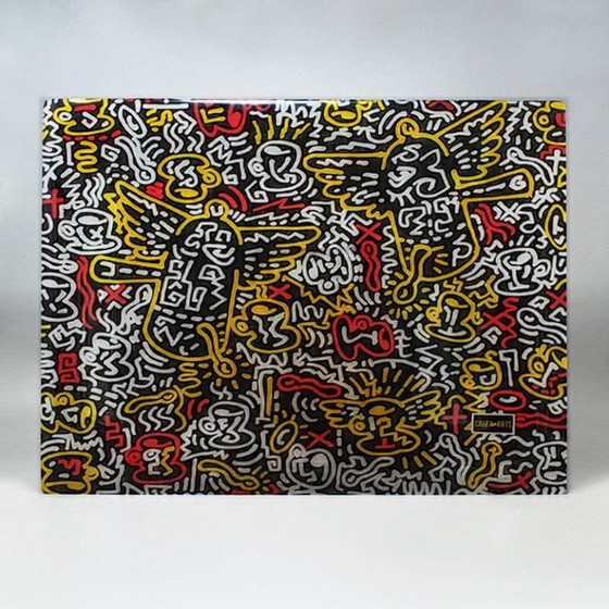 Image 1 of Plateau de service Keith Haring Pop Art des années 1990, par Café des Arts.