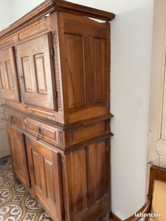 Image 1 of [PEZZO RARO] Credenza/buffet in stile Luigi XVI - Legno massello intagliato