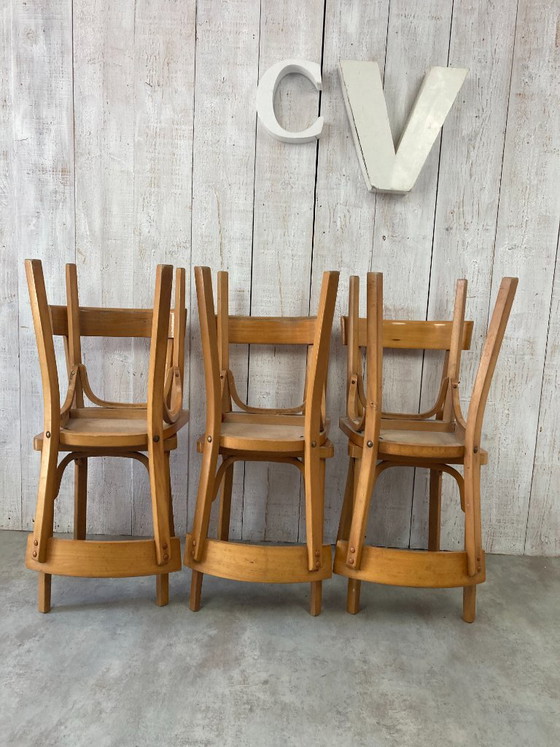 Set van 6 Baumann bistrostoelen – Eetkamerstoelen, Wood (photo 3 of 15)