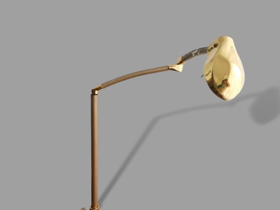 Minimalistische, höhen- und breitenverstellbare Schwenkarm-Stehlampe im modernen Stil der 1970er Jahre (photo 12 of 16)