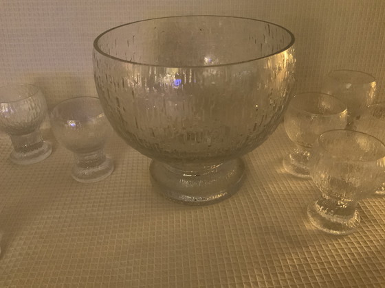 Image 1 of Iittala Kekkerit schaal en glazen, ontworpen door Timo Sarpaneva