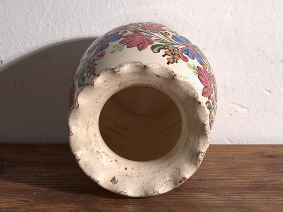 Vaso in ceramica antico, Europa Centrale, circa 1920, Vasi, Giallo (foto 5 di 7)