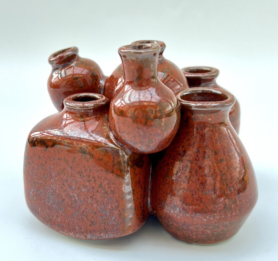 Image 1 of Sculptural ceramic vase composition – studio ceramics, circa 1960s/70s