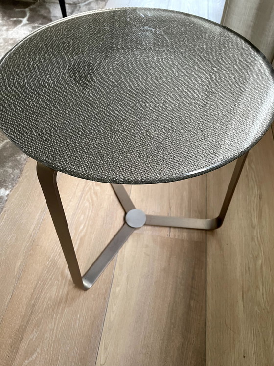 Image 1 of Side Table Basket Bronze Glass + Steel Baan Furniture