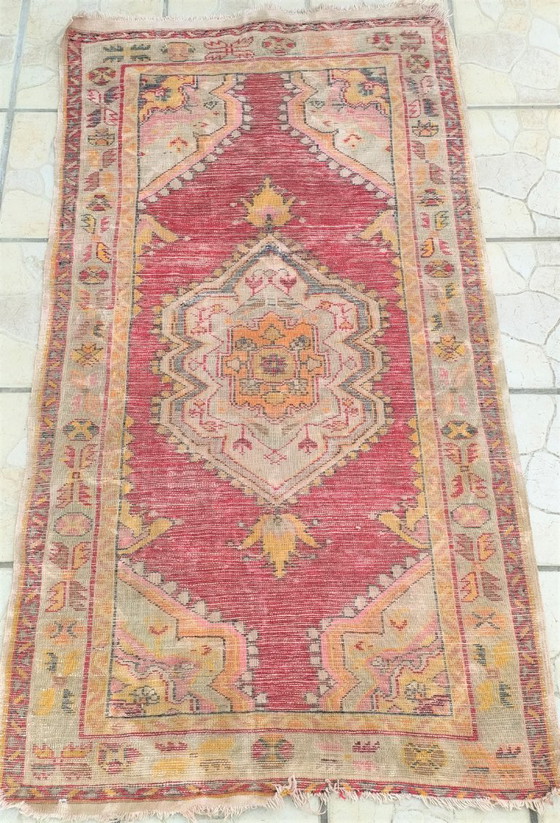 Image 1 of hand-patinated rug, 166 cm x 95 cm, mid-20th century