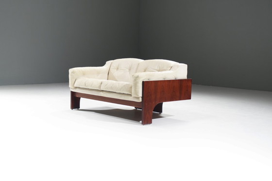 Image 1 of Splendido divano vintage Oriolo in pelle disegnato da Claudio Salocchi per Sormani, anni '60.