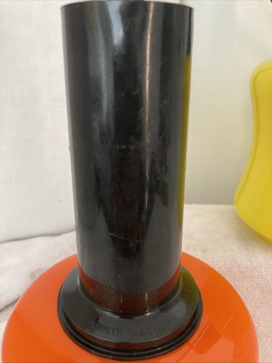 Image 1 of 2 Opaline pendant lights by Massimo Vignelli Made in Italy vintage 