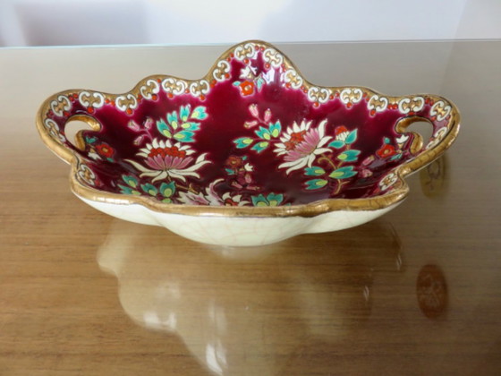 Image 1 of Plat en emaux de Longwy, modèle Venise, made in France, 40's 50's