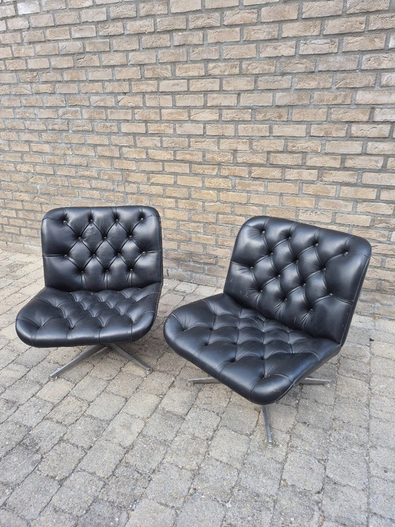 Image 1 of Eddi Harlis für Hans Kaufeld, 2X Design Lounge Chair, 1962, Chesterfield