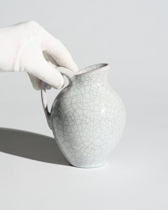 Image 1 of Karlsruher Majolika Modèle 6001 Vase en céramique craquelée Fridegart Glatzle, Allemagne