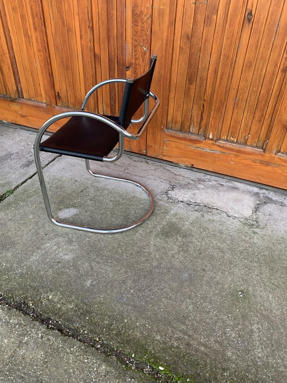 Set of Vintage Italian Bauhaus Chrome Dining Chairs, 1970s (photo 2 of 9)