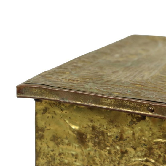 Image 1 of Antique Repoussé Chest Coal Fireplace