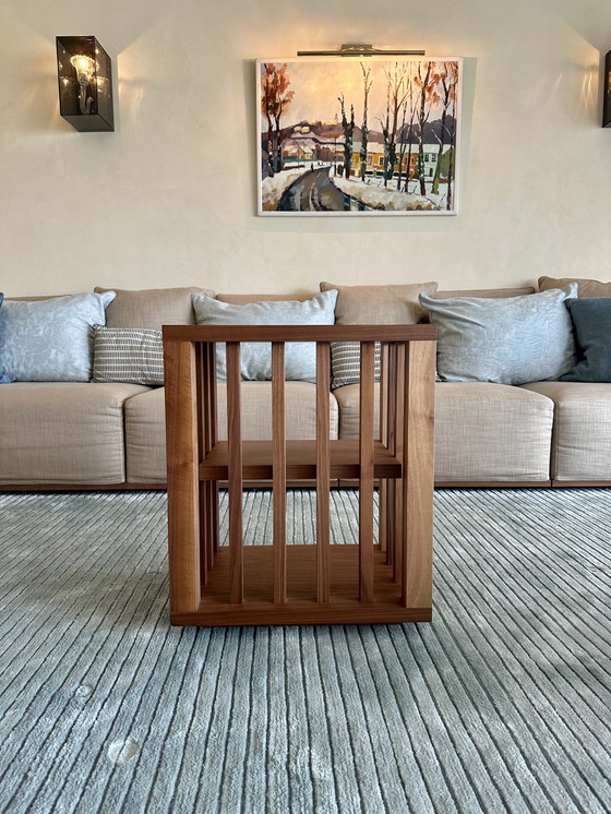 Image 1 of Superb designer occasional table in solid walnut