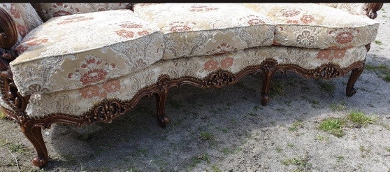 Image 1 of Italiaanse barok bank met fauteuils 