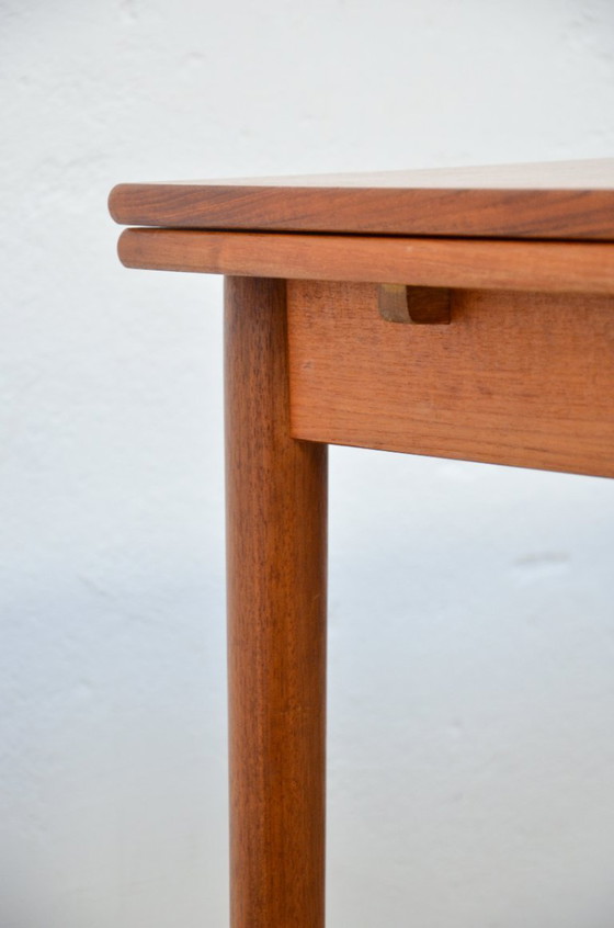 Image 1 of Vintage dining table, kitchen table, teak, mid-century, 60s/70s, extendable, retro
