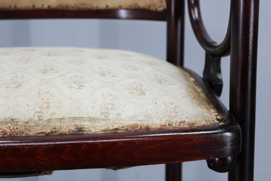 Image 1 of Beukenhouten bank en stoel