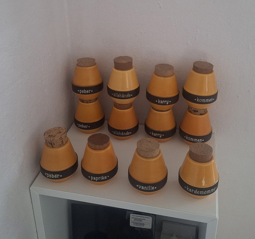 12 Vintage-Gewürzdosen von Søholm. Dänemark.
