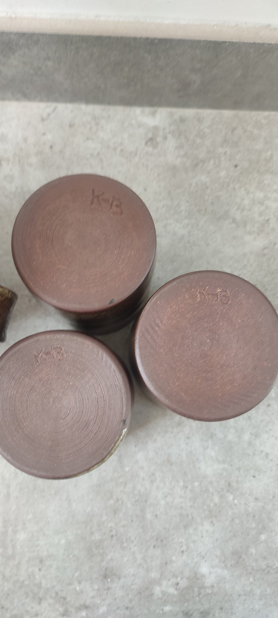 Image 1 of Service Céramique d'Atelier en Grès signé Karoly BALOGH .