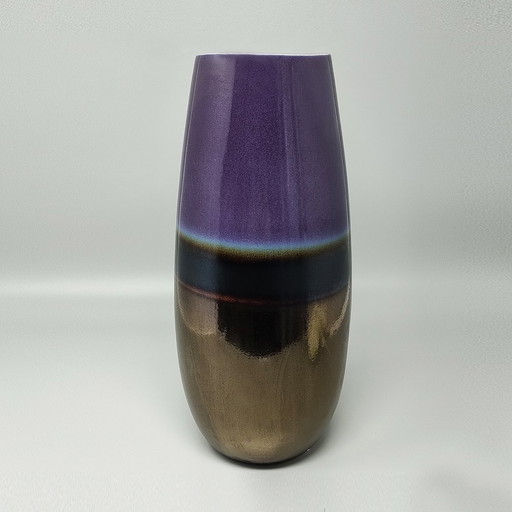 1970S Stunning Space Age Vase In Ceramic By Brambilla. Made In Italy