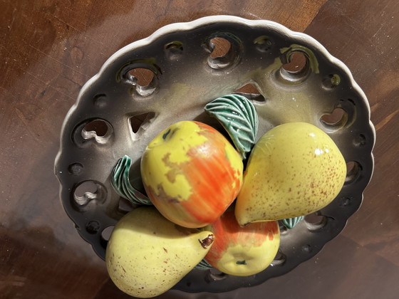 Image 1 of Vintage assiette Barbotine en ajourée