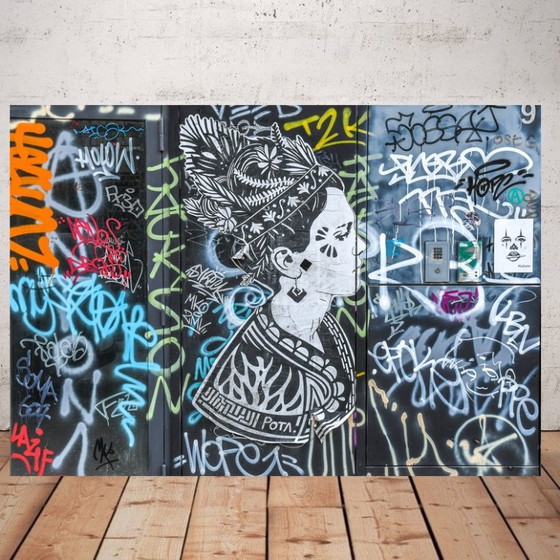 Image 1 of Photo printed on plexiglass / Limited edition / Street art / Graffiti wall / Original decoration / Pop art / Art Deco