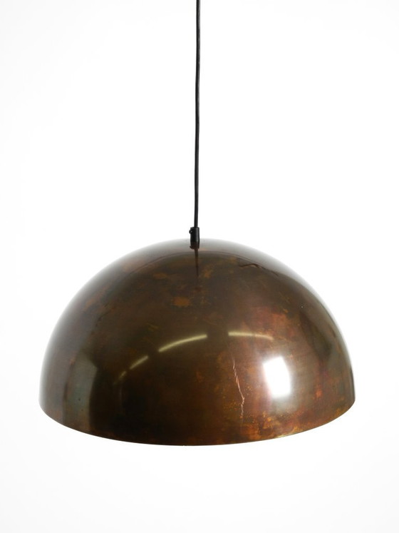 Image 1 of Rare Original 1960s Large Space Age Pendant Lamp with Copper Shade by Beisl Leuchten