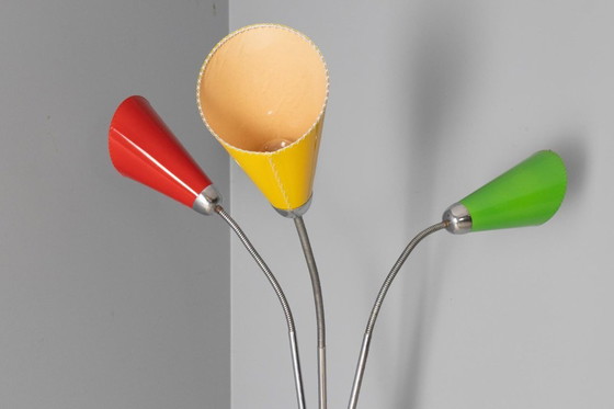 Image 1 of Lámpara de pie de tres brazos, Lidokov, década de 1950-1960, Checoslovaquia