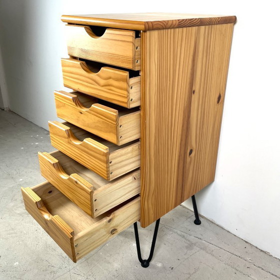 Image 1 of Chest of drawers on hairpin legs, Scandinavian style