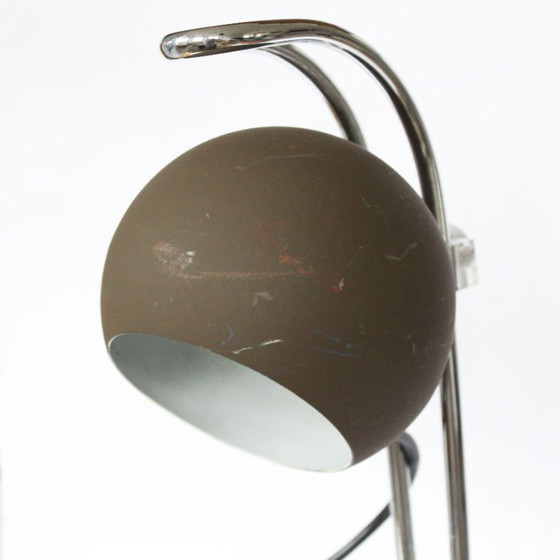 Image 1 of Vintage Mid-Century Eyeball Table Lamp with Chrome accents