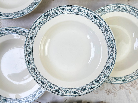 6 Piatti Fondi in Ironstone Blu BOULENGER Modello Champigny – Stoviglie (photo 4 of 10)