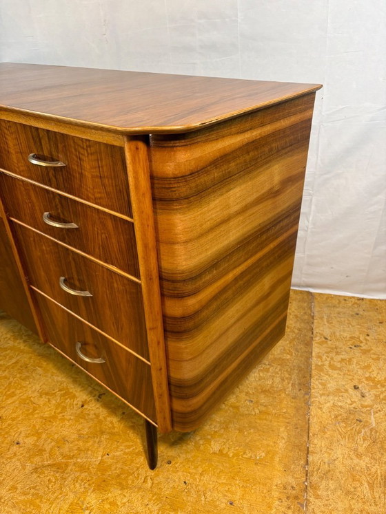 Image 1 of Mid-Century Modern Walnut Sideboard / Cocktail Cabinet by František Jirák for Tatra Nábytok – Circa 1960s  A stunning Mid-Centur