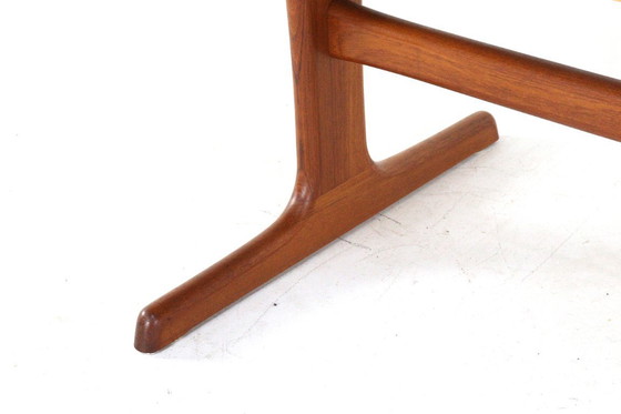 Image 1 of Dyrlund oval 1x extendable dining table teak Danish solid teak vintage