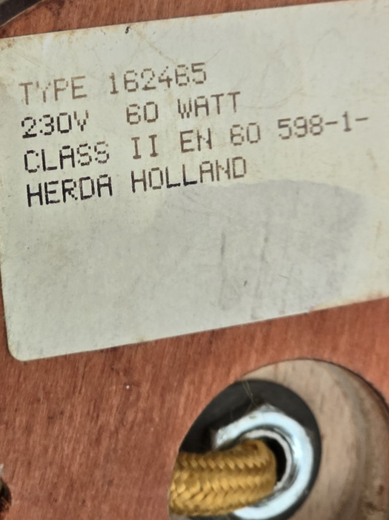 Image 1 of Pair of Mid-Century Modern Wooden Table Lamps by Herda Holland - Newly Rewired