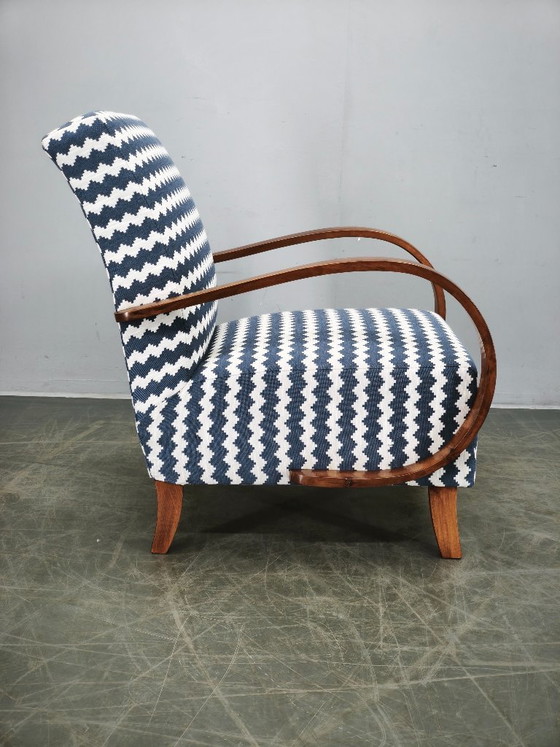 Image 1 of Jindřich Halabala Art Deco Lounge Chair, Tschechoslowakei, 1940er Jahre