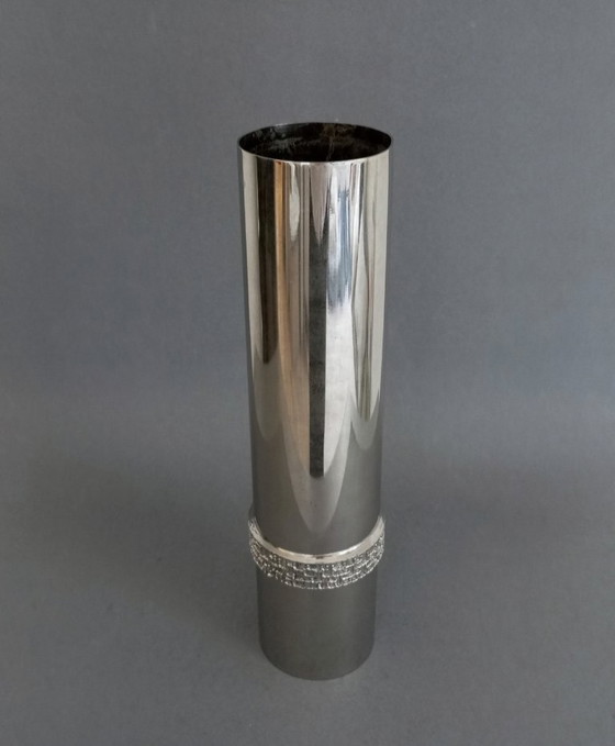 Image 1 of Vaso brutalista in acciaio, anni '70, BMF Fritz Nagel, Germania