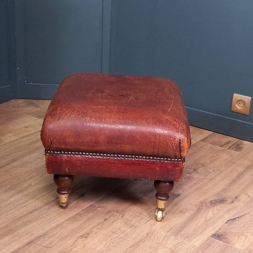 Vintage Schaffellhocker