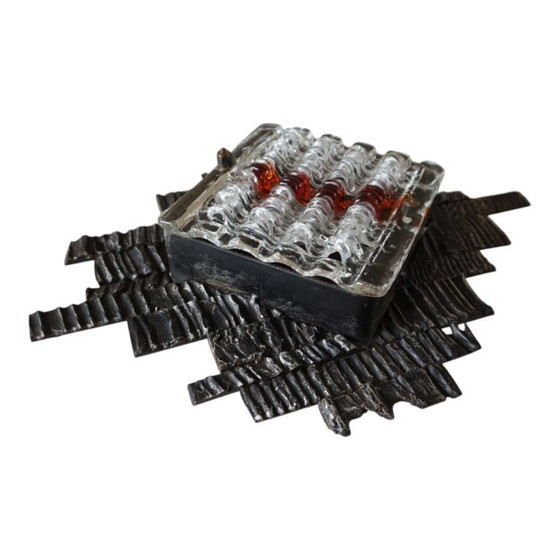 Image 1 of Lampada da parete brutalista Poliarte di Albano Poli, 1970