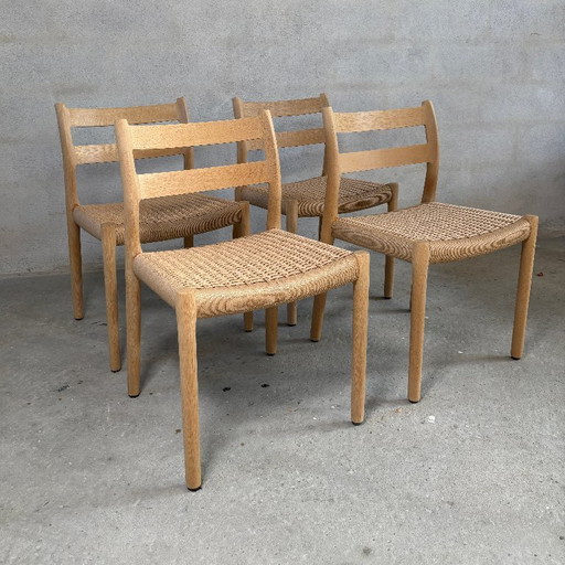4 x Niels Otto Møller model 84 oak