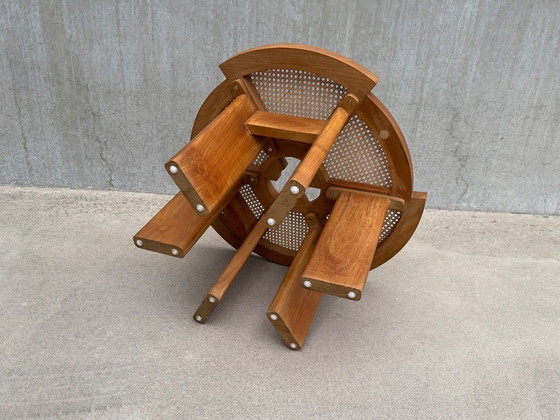 Tavolino da caffè di design Mid-century in legno e vimini – Anni '60 – Tavolini da caffè, Rattan (photo 18 of 22)
