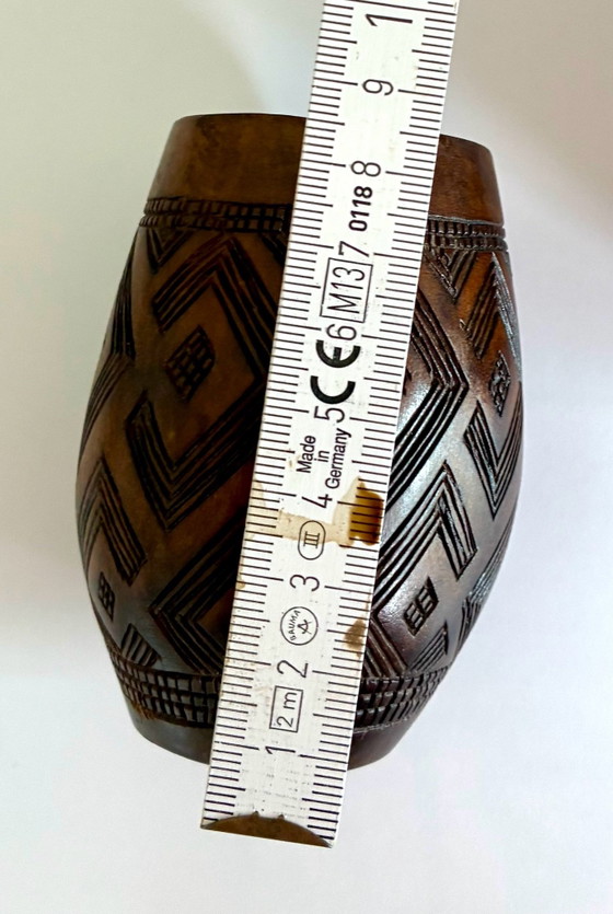Scatola e ciotola in legno intagliato della tribù Kuba - Congo – Ciotole (photo 6 of 6)
