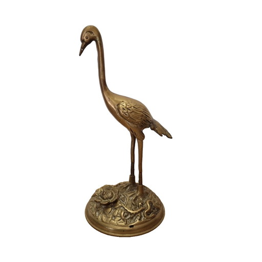 Vintage Brass Heron