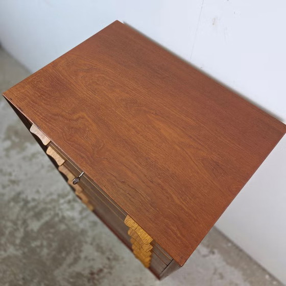 Vintage Danish Chest of drawers, teak 6 drawers 1960s Scandinavian, Wood, Brown (photo 16 of 19)
