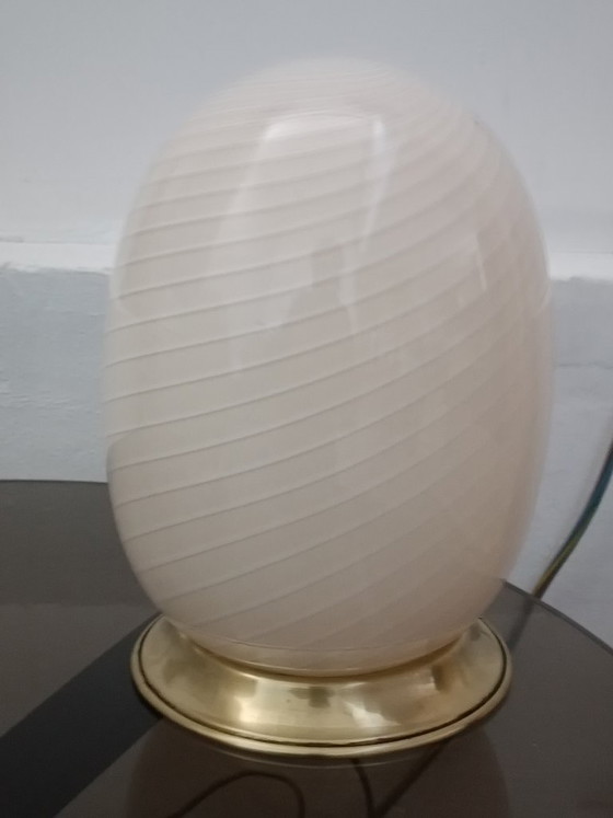 Par de lámparas de cristal de Murano, década de 1970. – Lámparas de mesa, Murano Glass (photo 5 of 7)