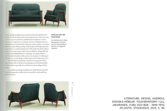 Image 1 of Wohnzimmergarnitur „Pallas“ im Stil der Mid-Century-Moderne von Svante Skogh, Finnland, 1950er Jahre, 2-teilig