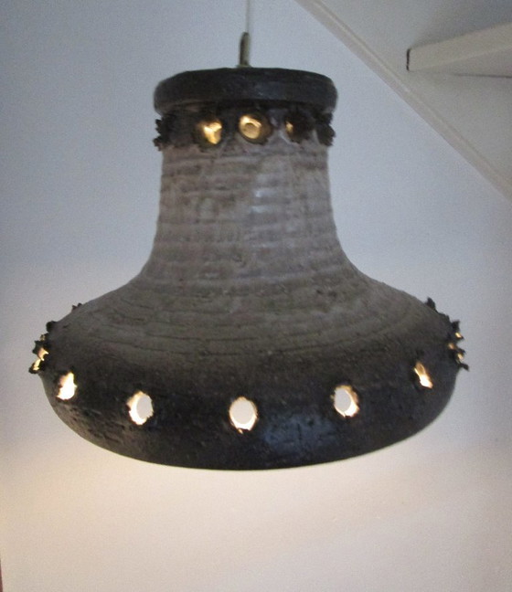 Vintage Danish ceramic pendant lamp from the 1970s (photo 6 of 17)