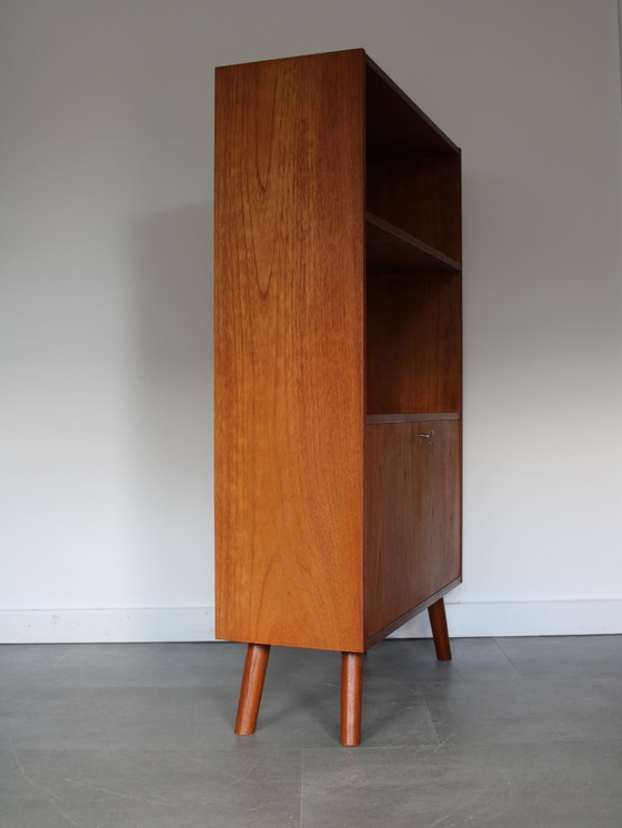 Vintage Deense Boekenkast Met Klep In Teak – Boekenkasten, Wood (photo 5 of 9)