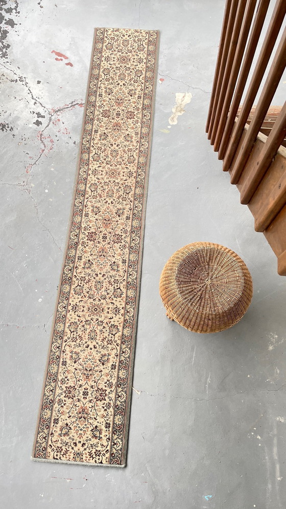 Image 1 of Tapis de couloir Beige Gris-Bleu vintage