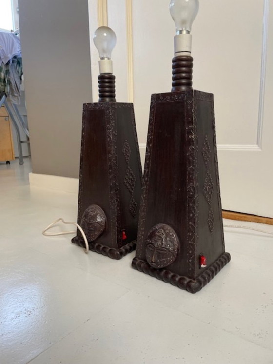 Image 1 of unique: 2x set of West African twilight lamps (base)