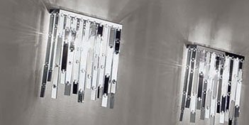4x AXO Light Glitter Wall Short Scone Mirrored Glass